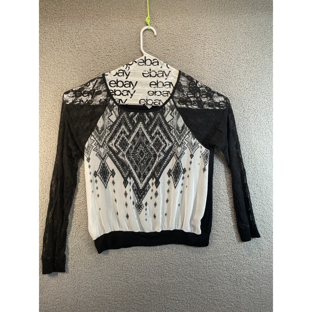 Vintage Wet Seal Size‎ Large  Semi Sheer Shirt Long Sleeve